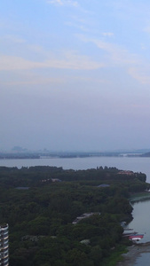 航拍风光城市全国最大城中湖武汉东湖旅游风景素材城市风光视频