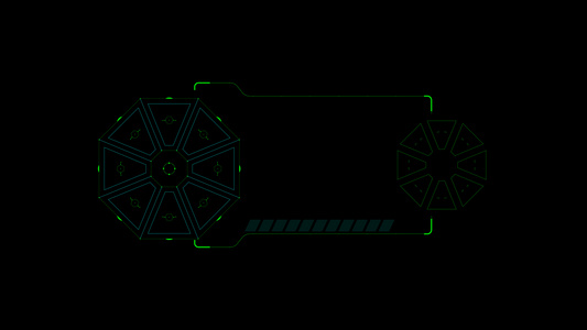 科技感多边形组合字幕条视频