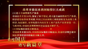 国庆节党政我国取得大成就展示AE模板40秒视频