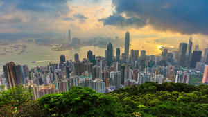 香港市风景延时16秒视频
