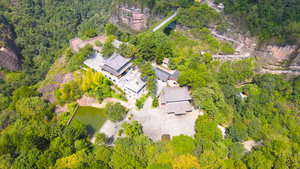 4A风景区方岩景区胡公殿航拍合集4K110秒视频