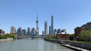 上海外滩城市建筑风光延时20秒视频