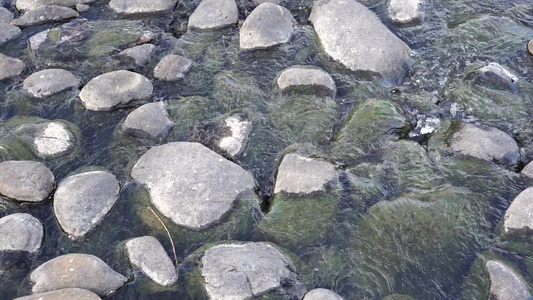 清澈的河水水流慢动作视频视频