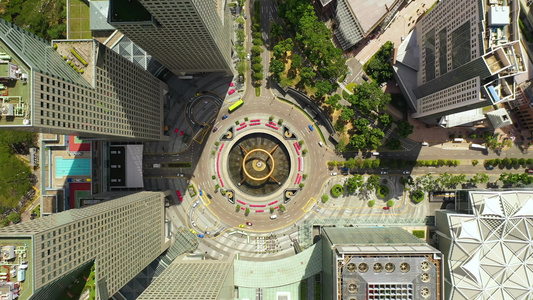 有摩天大楼的夏纳波尔标志性金融商业区视频