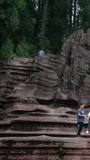 湖南4A级旅游景区红石林国家地质公园喀斯特地貌素材旅游素材76秒视频