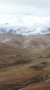 珠穆朗玛峰国家公园盘山公路航拍视频自驾旅游视频
