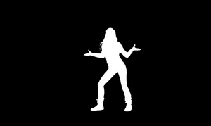 黑白动感跳舞的女孩背景视频8秒视频