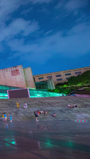 中国历史文化三峡博物馆夜景延时素材历史文化文物馆10秒视频