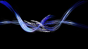 特效蓝色光效粒子线条汇集透明通道背景视频8秒视频