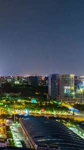 陕西自然博物馆西安电视塔麦德龙夜景延时视频