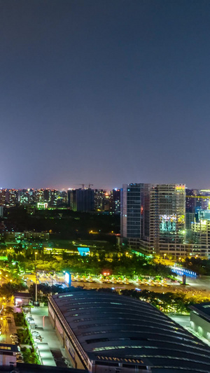 陕西自然博物馆西安电视塔麦德龙夜景延时10秒视频