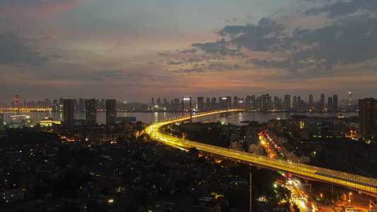 8k素材延时摄影城市交通桥梁道路素材视频