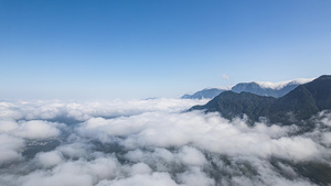 8K自然风光武功山山峰山脉流瀑云海延时8秒视频