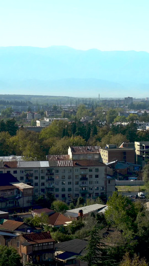 格鲁吉亚库塔伊西城市延时城市绿化20秒视频