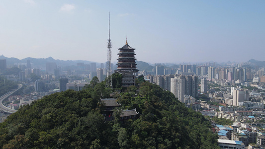 4K航拍贵阳东山寺[乌石]视频