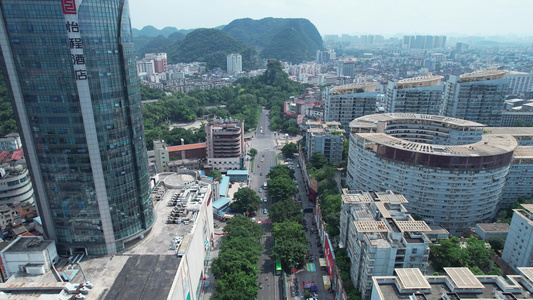 谷埠街商圈及周边建筑视频