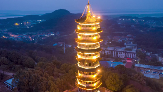 岳阳圣安寺地标延时视频[教寺]视频