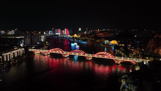 4k广西柳州白沙大桥视频