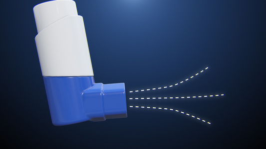 3D人体医疗哮喘吸入器视频