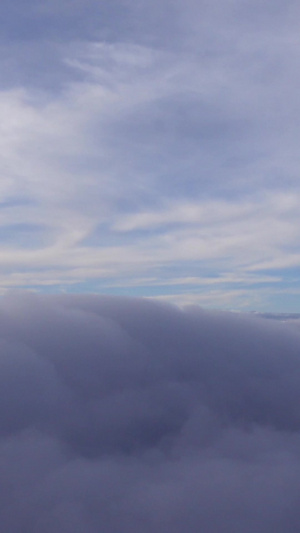 仙境幻觉万米高空云层之上俯瞰云海景观自然世界天空素材天空空镜35秒视频