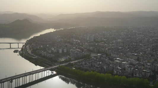 四川南充阆中古城5A级旅游景区古建筑群街景4k素材视频