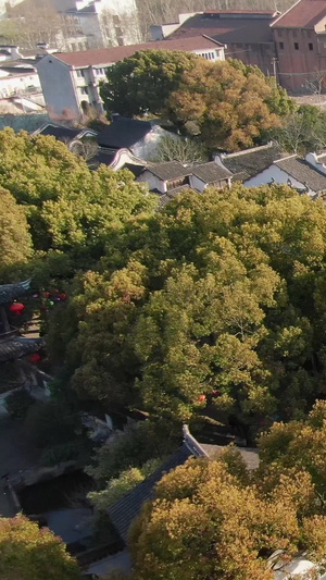 航拍5A景区惠山古镇古建筑特写视频旅游目的地44秒视频