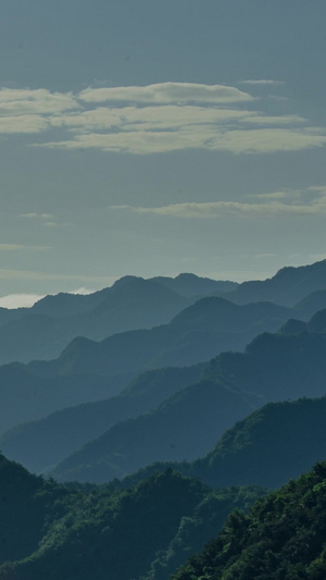 延时秦岭山自然风景蓝天白云10秒视频