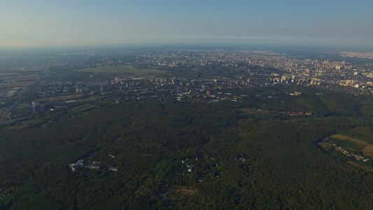 航空景观 现代城市建筑视频