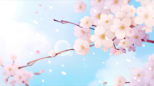 樱花花瓣飞舞视频