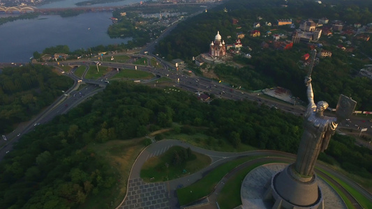 乌克兰首都基辅市航拍视频