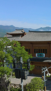 中国古镇景区航拍风景景色视频