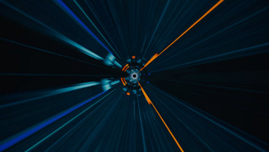 蓝色三维数字时空隧道穿梭视频15秒视频