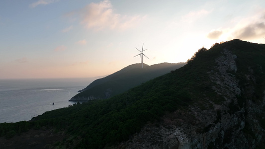 4k福建高岗山陆上风电视频