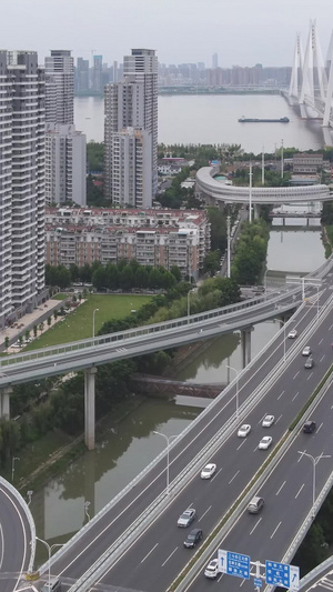 素材延时摄影城市交通道路桥梁车流城市素材12秒视频