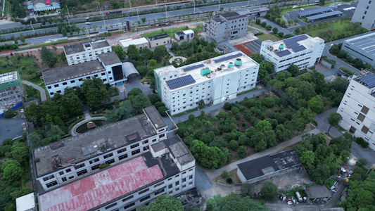 航拍衡阳中药厂古汉集团总部古红养生精制造生产基地视频