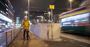 夜里拍着繁忙的城市录像17秒视频