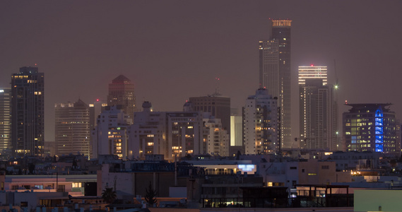 夜晚的夜景时间即将到视频