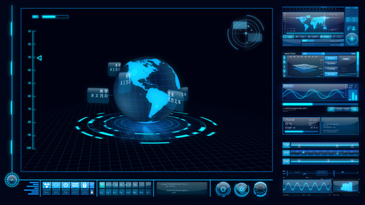 科技感全息HUD背景模板[数字影像]视频