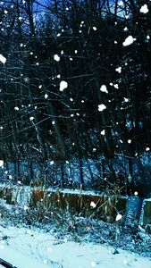 唯美的铁路雪景背景视频素材北海道雪景视频