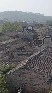 岭南古村建筑航拍清远上岳视频