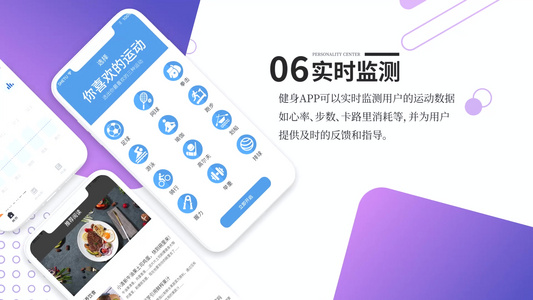 时尚动感健身APP界面介绍AE模板视频