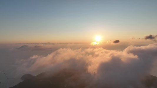 4k福建高岗山陆上风电视频