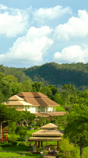 泰国西部热带雨林度假村延时合集东南亚22秒视频