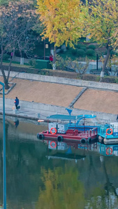 延时年味夜景西安古城墙古建筑视频