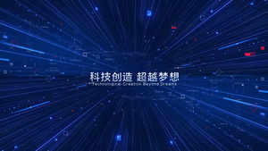 蓝色企业科技数据字幕文字展示片头AE模板16秒视频