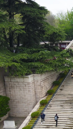 高清航拍南京雨花台烈士陵园爱国主义教育基地48秒视频