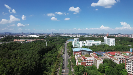 4k广州大学城大景视频