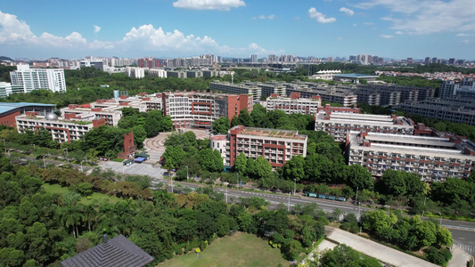 4k广州大学城大景视频