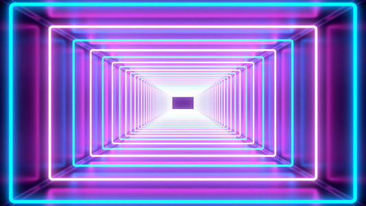 霓虹彩色灯光穿梭循环动画视频