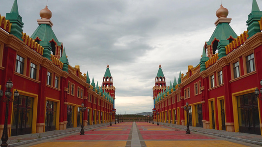 俄罗斯建筑风格教堂[宫殿式]视频